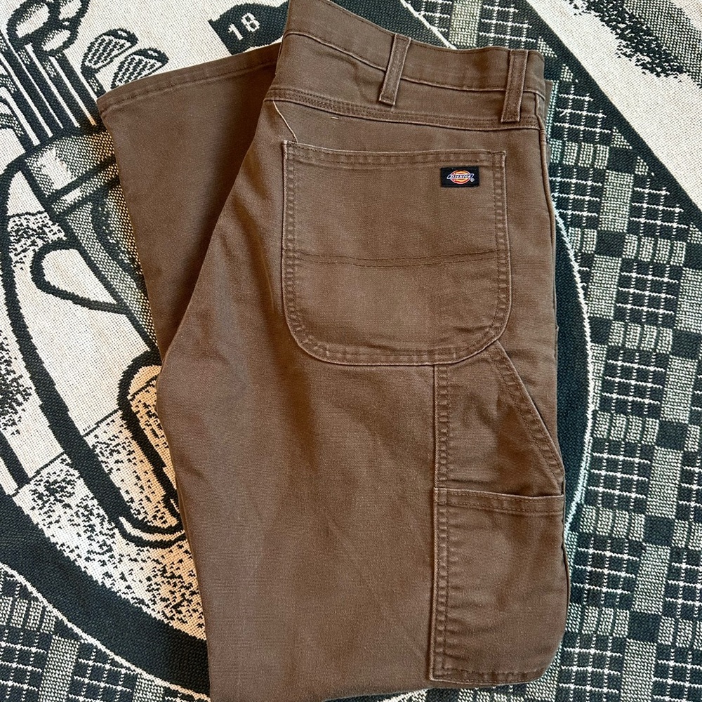 Dickies Brown Cargo Pants Sturdy Cotton Utilitarian Design